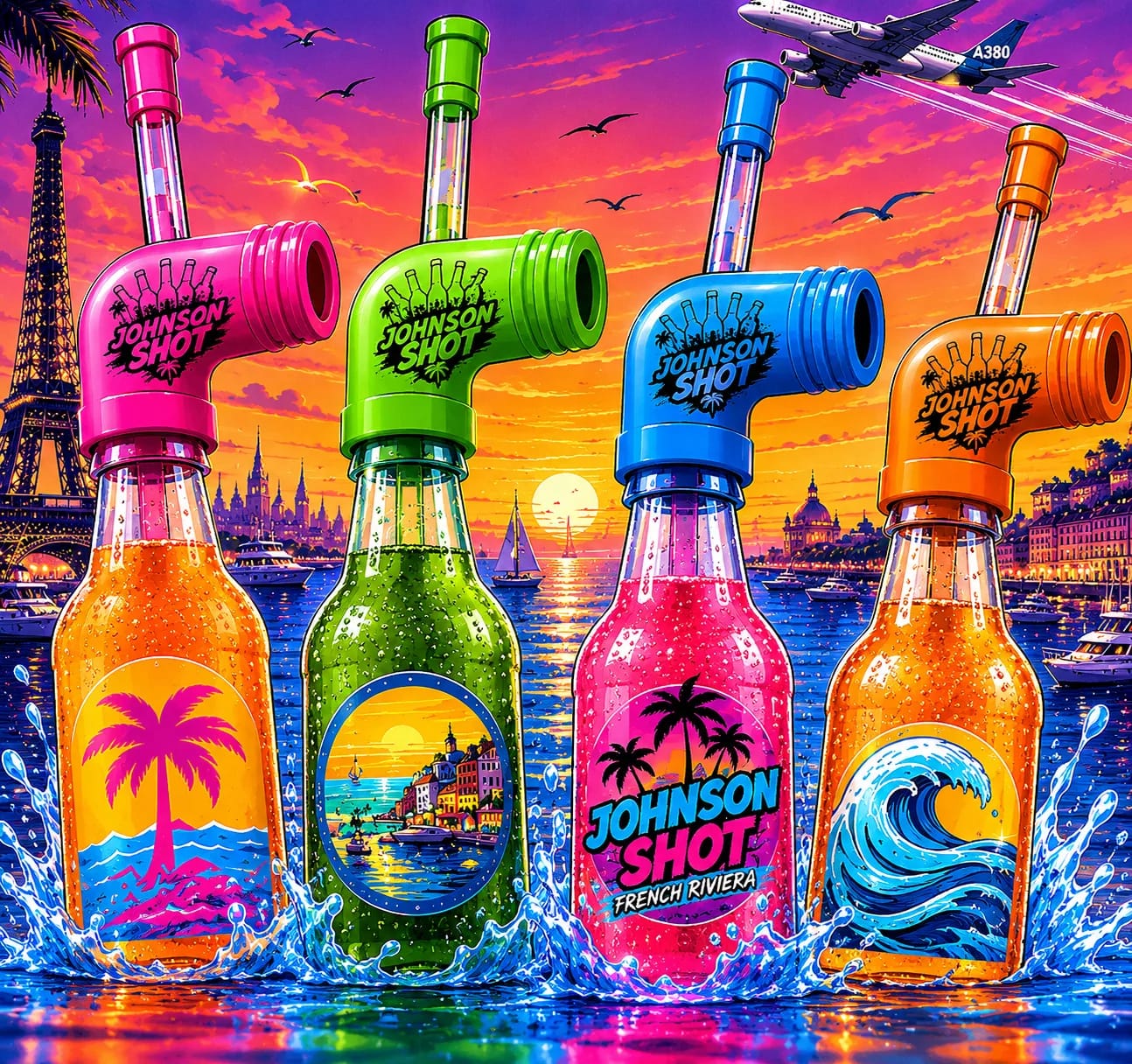 JOHNSON SHOT — le snorkel apéro en 4 couleurs sur la Côte d'Azur